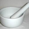 White Ceramic Mortar and Pestle Set White Ceramic Mortar and Pestle Set