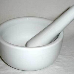 White Ceramic Mortar and Pestle Set