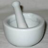 White Ceramic Mortar and Pestle Set White Ceramic Mortar and Pestle Set