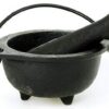 Cast Iron Cauldron Mortar and Pestle Set Cast Iron Cauldron Mortar and Pestle Set
