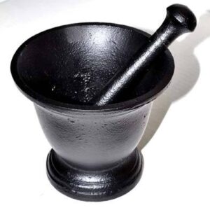 4 1/4″ Cast Iron mortar and pestle set