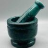 4″ dia X 3″ Green Marble mortar & pestle set 4″ dia X 3″ Green Marble mortar & pestle set