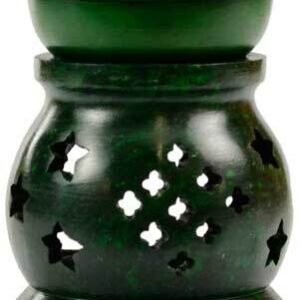 3 1/2″ Green Soapstone oil diffuser