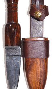 9 1/2″ Sgian Dubh Damascus athame
