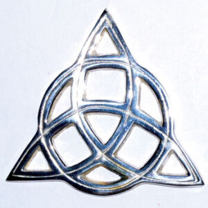Triquetra open cut altar tile 3″