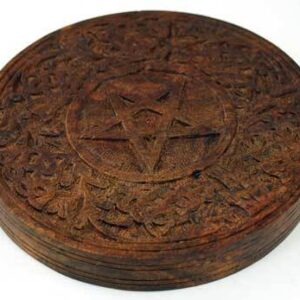 Wooden Pentagram altar tile 6″