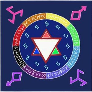 Rune Awakening altar cloth or scarve 36″ x 36″