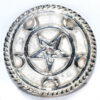 3″ Silver Plated Brass Pentagram altar tile