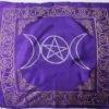 Purple Triple Moon Pentagram altar cloth Purple Triple Moon Pentagram altar cloth