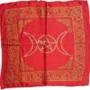 Red Triple Moon Pentagram altar cloth Red Triple Moon Pentagram altar cloth