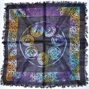 18″x18″ 7 Chakra altar cloth
