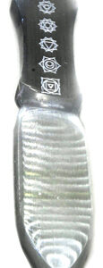10″ Selenite Chakra athame