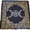 Triple Moon Pentagram altar cloth 24″ x 24″ Triple Moon Pentagram altar cloth 24″ x 24″