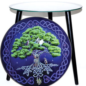 15 1/2″ dia Tree of Life glass altar table