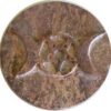 Soapstone Triple Moon altar tile 3″ Soapstone Triple Moon altar tile 3″