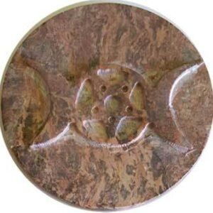 Soapstone Triple Moon altar tile 3″