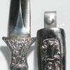 Engraved Silver Boot athame Engraved Silver Boot athame