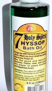 8oz 7 Holy Spirit Hyssop bath oil