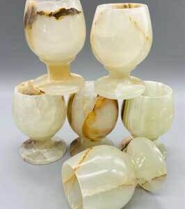 (set of 6) 3″ Onyx chalices
