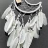 8 1/2″ Half Moon white dream catcher 8 1/2″ Half Moon white dream catcher