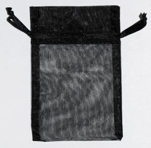 12 pk  x 3″ Black organza pouch