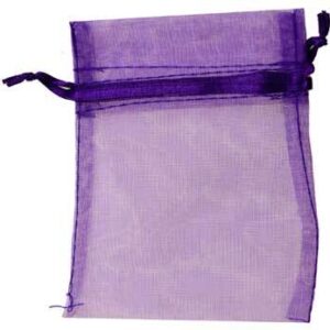12 pk 2 3/4″ x 3″ Purple organza pouch