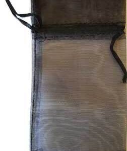 12 pk 3″ x 4″ Black organza pouch