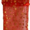 12 pk 3″ x 4″ Red organza pouch with Gold Stars 12 pk 3″ x 4″ Red organza pouch with Gold Stars
