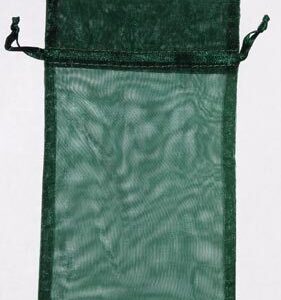 4″ x 5″ Green organza pouch