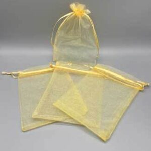 100 pack 4″ x 6″ Gold organza bag
