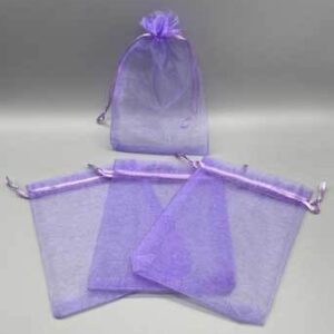 100 pack 4″ x 6″ Purple organza bag