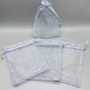 100 pack 4″ x 6″ Silver organza bag
