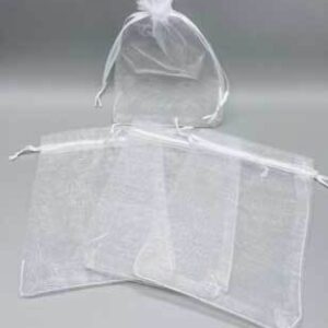 100 pack 4″ x 6″ White organza bag