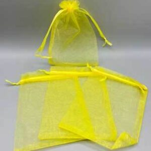 100 pack 4″ x 6″ Yellow organza bag