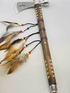 19″ Prayer Pipe (tomahawk & feather)