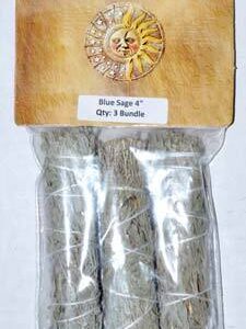Blue Sage smudge stick 3pk 4″