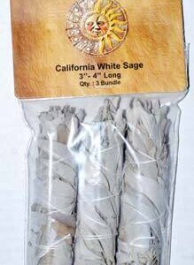 White Sage smudge stick 3pk 3″