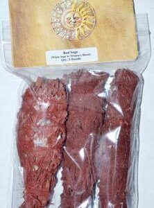 White Sage Dragon’s Blood Sage smudge stick 3-pack 4″