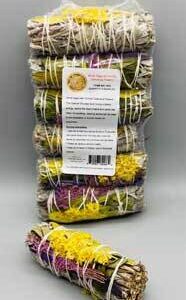 6 pk 4″ White Sage W/ Calendula flower