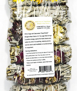 6 pk 4″ White Sage W/ Flower