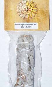 4″ White Sage & Lavender smudge stick