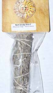 4″ Sage & Myrrh smudge stick