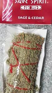 Sage & Cedar smudge stick 5″