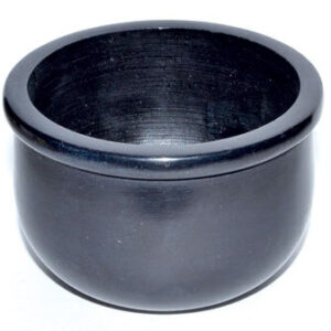 Black Stone Scrying Bowl 3″