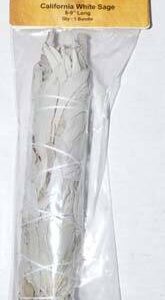 California White Sage smudge stick 7″