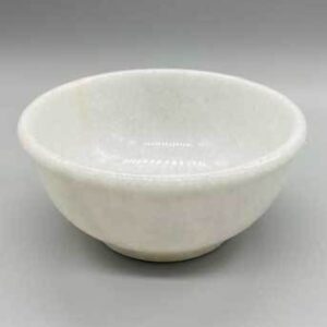 4″ White Marble scrying bowl