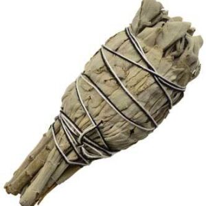 California White Sage smudge stick 4″