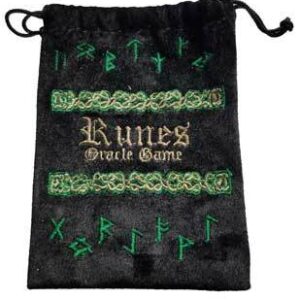 4″x 5/12″ Runes Oracle Game: Black Velveteen Bag