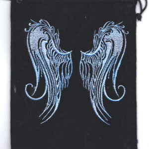 5″x 7″ Angel Wings Black velveteen bag