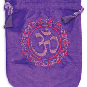 6″x 8″ Om Purple velveteen bag